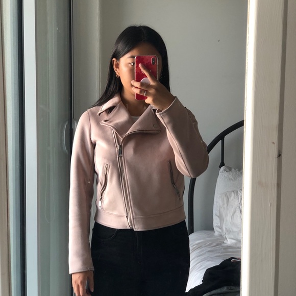 Dynamite Soft pink biker jacket size S - Picture 3 of 3